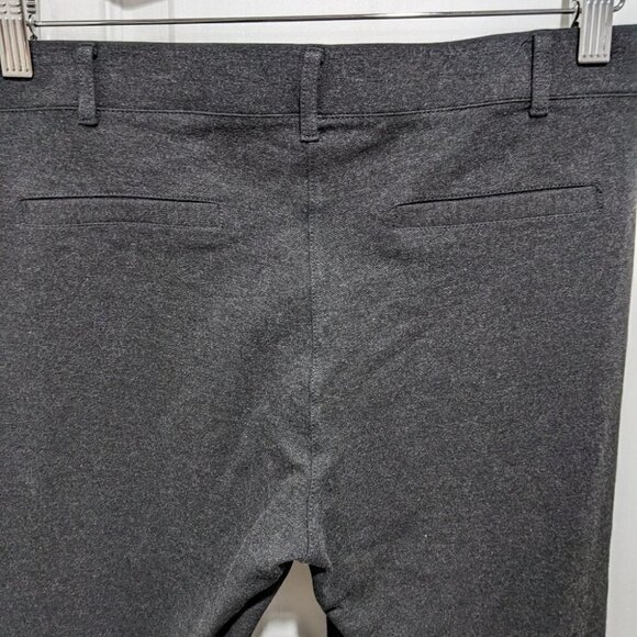 Betabrand | Straight-Leg Classic Dress Pant Yoga Pant in Charcoal - Picture 8 of 11